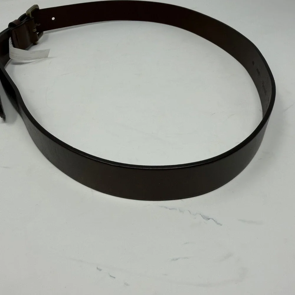 Madewell Leather Classic Buckle Belt Dark Brown Women Size 40 NE805